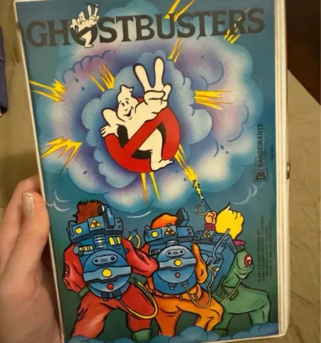 Estojo temático Caça Fantasmas raro e vintage dos anos 80 (azul)