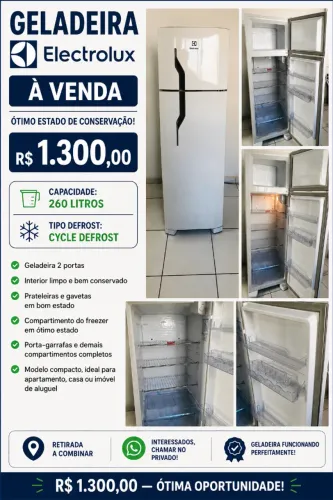 Geladeira Electrolux 260L