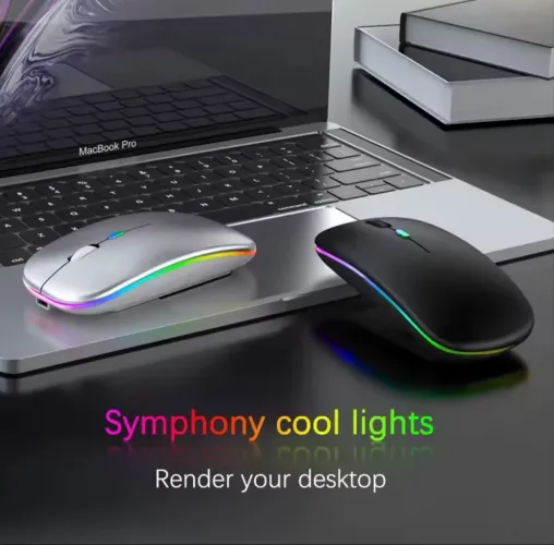 Mouse RGB Sem Fio Sem Fio 2400DP| 2,4GHz Bluetooth NOVO