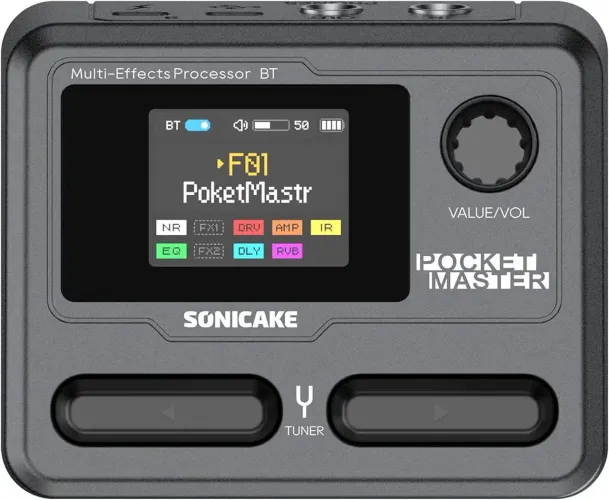 SONICAKE Pocket Master - Pedal De Efeitos, Guitarra, violão, baixo, com capturas NAM