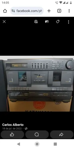 Toca disco, fita cassete, rádio, equalizador 