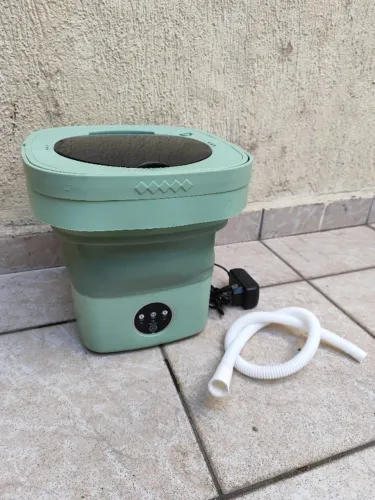 Mini Máquina de Lavar Portátil e Dobrável Ideal para Roupas Íntimas e Bebê
