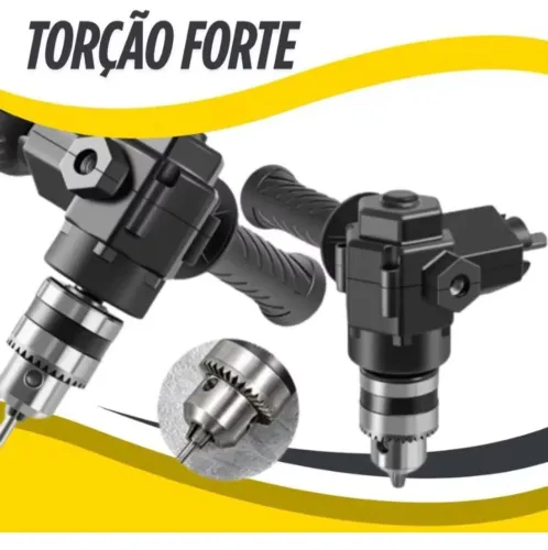 KIT ADAPTADOR FURADEIRA E PARAFUSADEIRA ÂNGULO RETO 90 GRAUS 