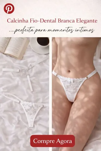 Calcinha Tanga Fio dental Renda Pingente 