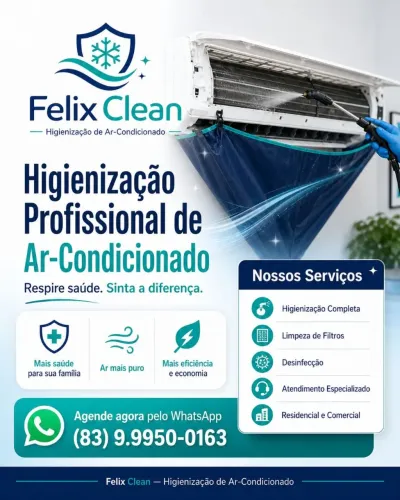 Higienização de Ar Condicionado | 15 anos de Experiência | Toda Região