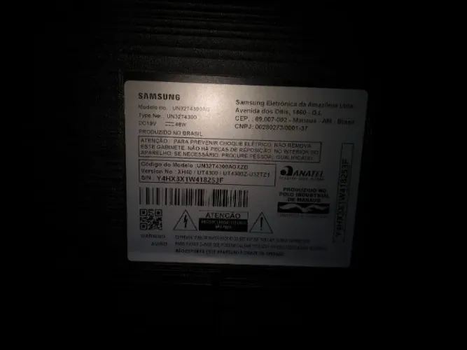 TV COMPLETA COM TELA QUEIMADA - UN32T4300AG SAMSUNG