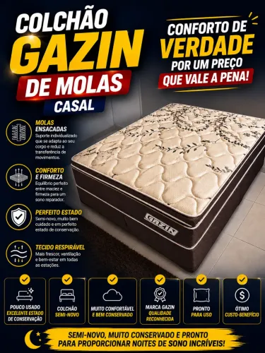 COLCHÃO GAZIN DE MOLAS CASAL