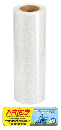 BOPP HOLOGRAFICO DIAMANTE PARA LAMINAÇÃO A4 25 MICRAS 22 CM X 50 METROS