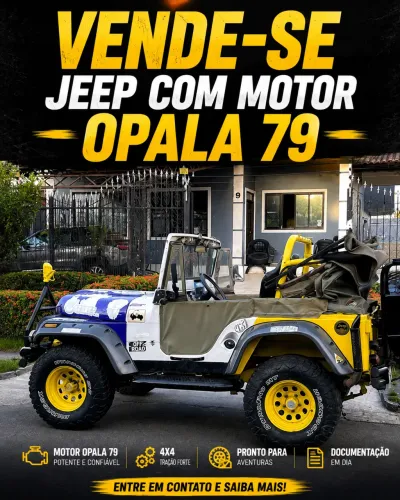 VENDE-SE JEEP WILLYS CJ-5 COM MOTOR OPALA 79