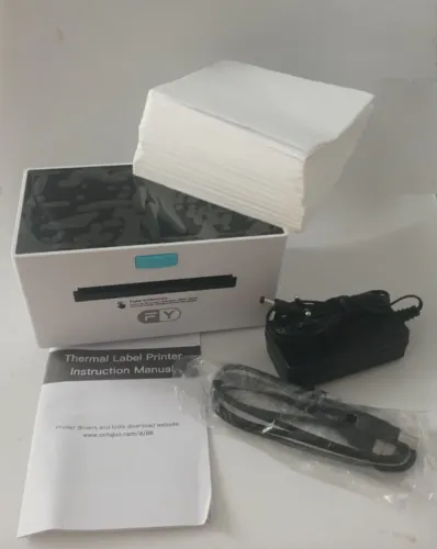Impressora Térmica FY-1075 NOVA + 500 Etiquetas | Completa