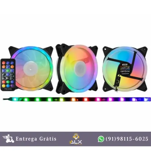 Kit Fan Cooler Gamer Argb - Aana Kmex *ENTREGA GRÁTIS*