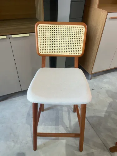 Banqueta Tela Linho PRONTA ENTREGA