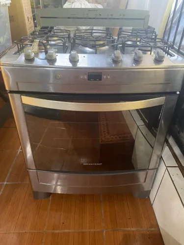 Fogão Brastemp Ative! 5 Bocas Inox com Tripla Chama e Timer