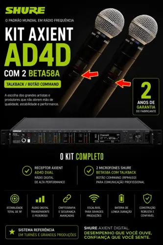 Microfone Shure Axient AD4D