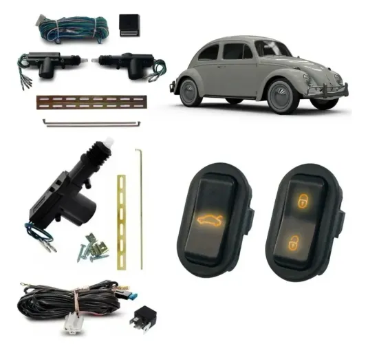 Kit Trava Elétrica E Abertura Porta-malas Fusca
