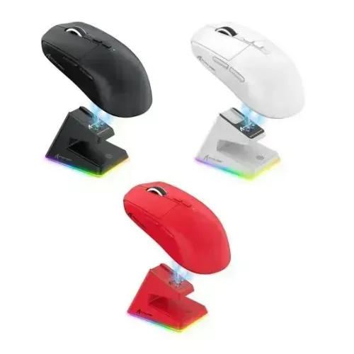 Mouse Gamer Attack Shark X6 Wireless Tri-Mode 26.000 DPI PAW3395 com Dock RGB