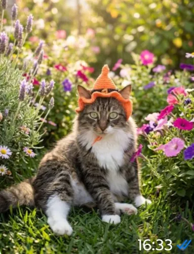 Lindo!! Chapéu de bruxa para gatos 