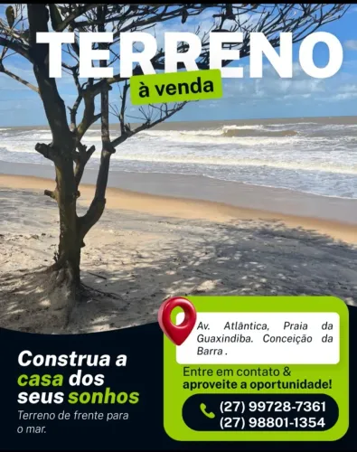 TERRENO EM CONCEIÇÃO DA BARRA: O seu lugar à beira-mar espera por você!