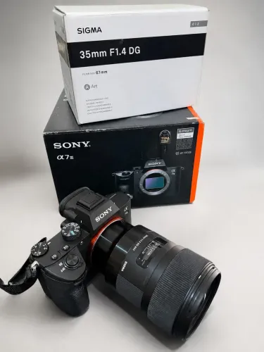 Câmera Sony A7 III + Sigma 35mm f/1.4 Art