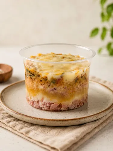 Torta salgada no pote