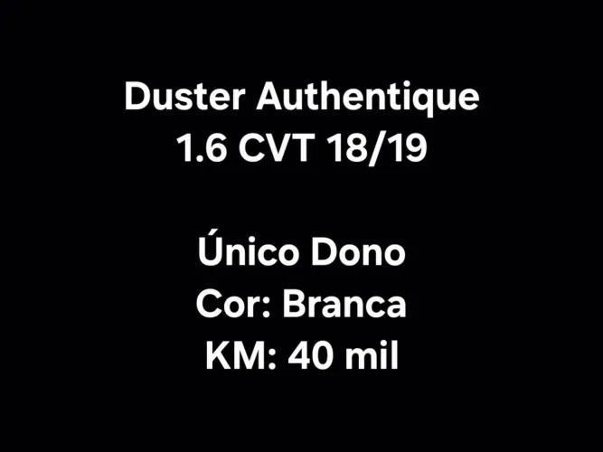 Renault Duster Authent. 1.6 Flex 16V Aut.(pcd) 2019