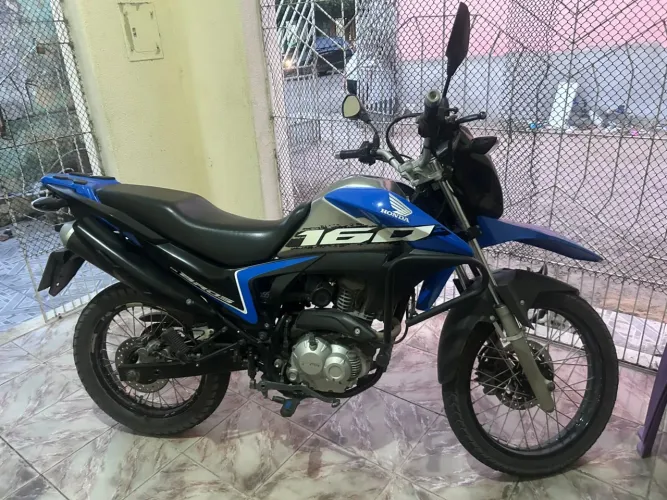 Honda NXR 160 Bros ESD Flex - Azul e Preta | Econômica e Conservada