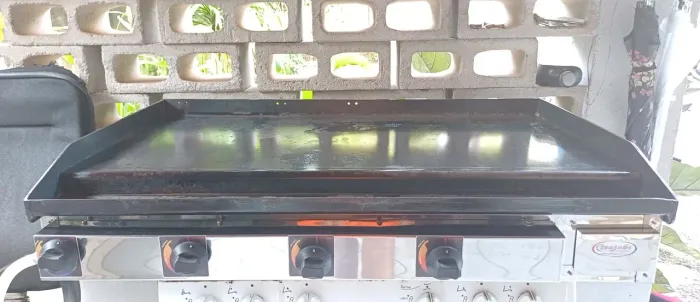Chapa de lanches profissional a gás com mangueira (4 queimadores)