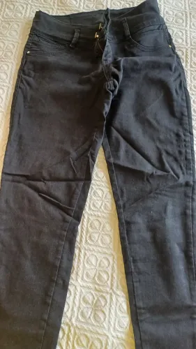 CALÇA JEANS SAWARY - PRETA - TAMANHO: 40