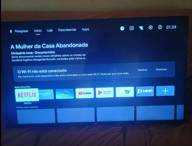 Smart Tv Philips 50 polegadas com DEFEITO, apenas troco, ?Leia a descrição?