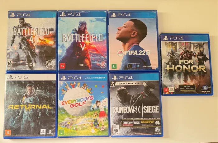 Combo 7 jogos PS4 PS5 Lote da foto envio olx pay