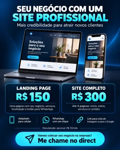 Criação de Sites Profissionais e Landing Pages para seu Negócio