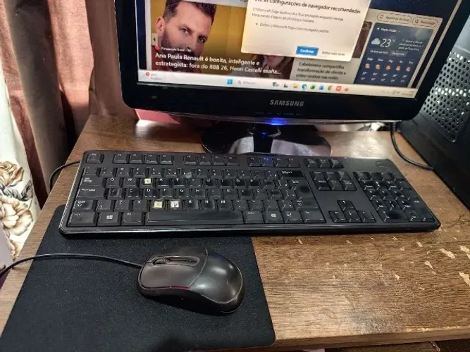 kit computador completo tela samsung teclado e mouse