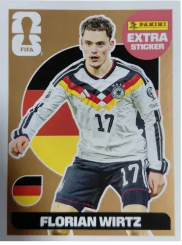 Kit de Figurinhas Extra Sticker Bronze do Florian Wirtz + Jérémy Doku + 38 Figurinhas