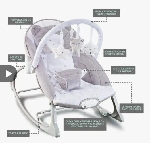 Cadeira de descanso musical para bebê Maxi Baby