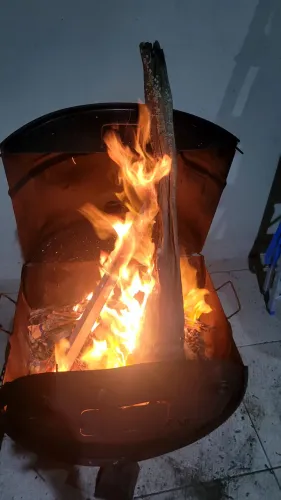 Churrasqueira a bafo de tambor