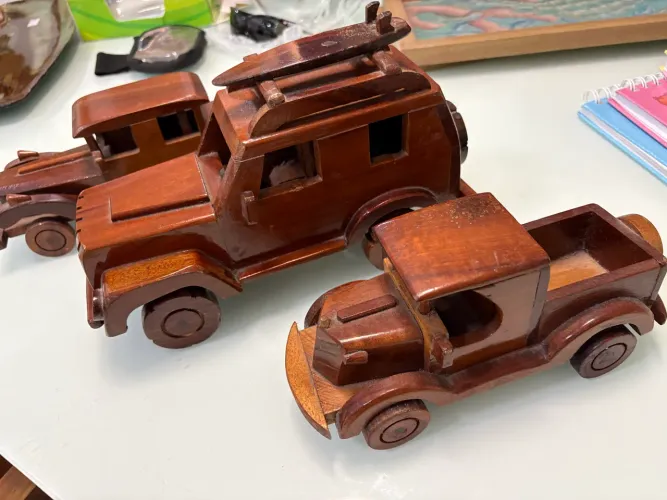 Carrinhos Artesanais de Madeira Maciça - Decoração Rústica - A partir de R$ 45