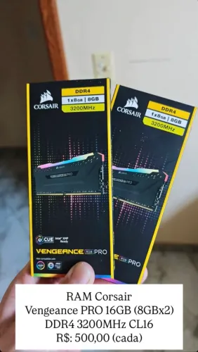 Memória RAM CORSAIR Vengeance PRO 16GB 2x8GB 3200MHz CL16