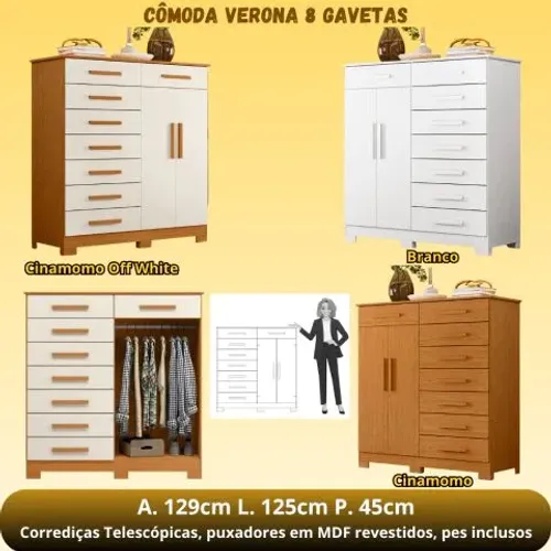 Verona 8gavetas