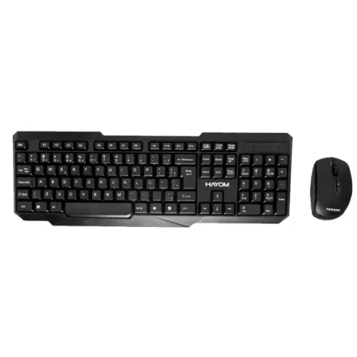 Kit Teclado E Mouse Sem Fio Hayom Office, Abnt2, 1200 DPI, Preto - TC3211