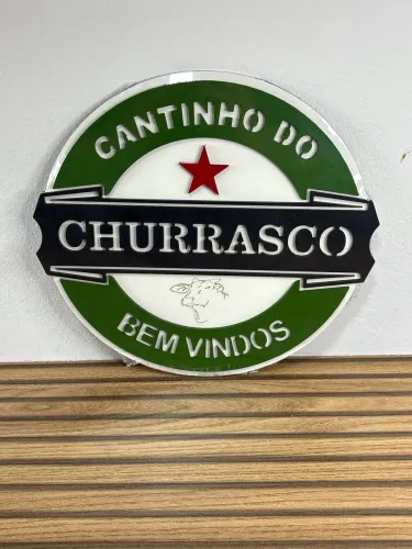 Placa cantinho do churrasco 