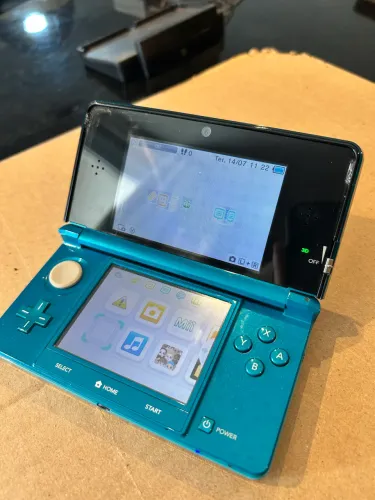 Nintendo 3DS - Acqua Blue - Perfeitamente Funcional