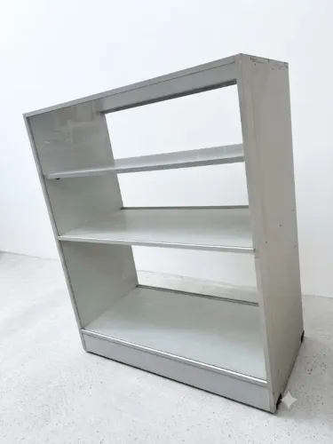 Balcão Expositor de Vidro para Vitrine com 4 Portas para Loja - Branco 1,10m x 90cm