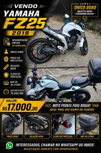 Fz25 2019 Único dono