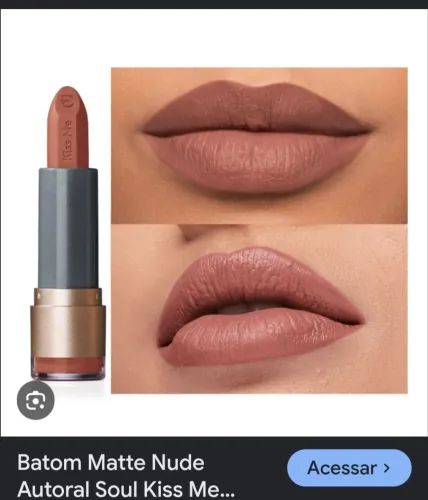 Batom kiss me matte eudora (cor nude autoral).