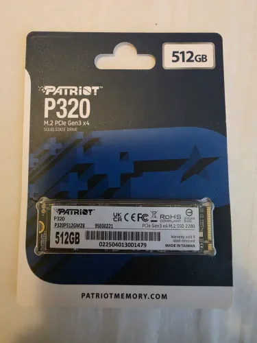 Ssd patriot 512gb nvme gen3 p320