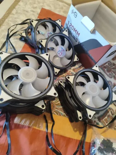 Kit 10 Fans Argb com Controladora Wovibo