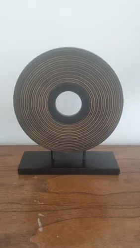 Adorno de madeira Tok Stok