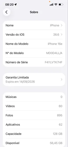 iPhone 16e - Preto - 128 g