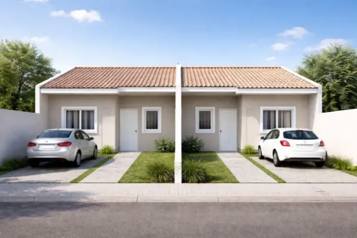 Aquisição de terreno e construção 63m²