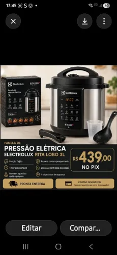Panela de Pressão Elereolux Automática